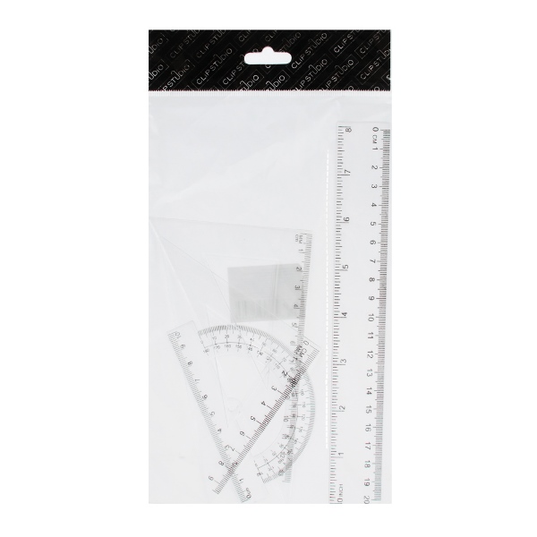  Набор Геометр. 4пр. пластик 583-131