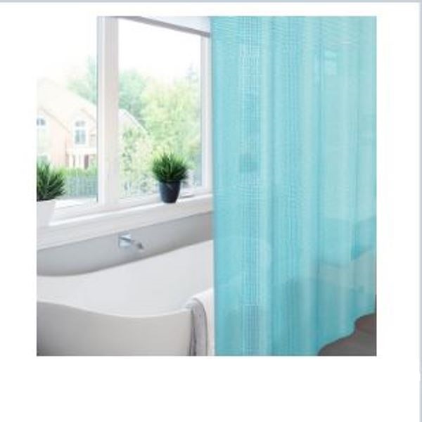  Штора для ванн 182*182 Meiwa Pebbles синий 5912