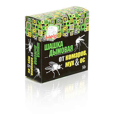  Шашка дымовая 50г от комаров мух ос HELP 80233