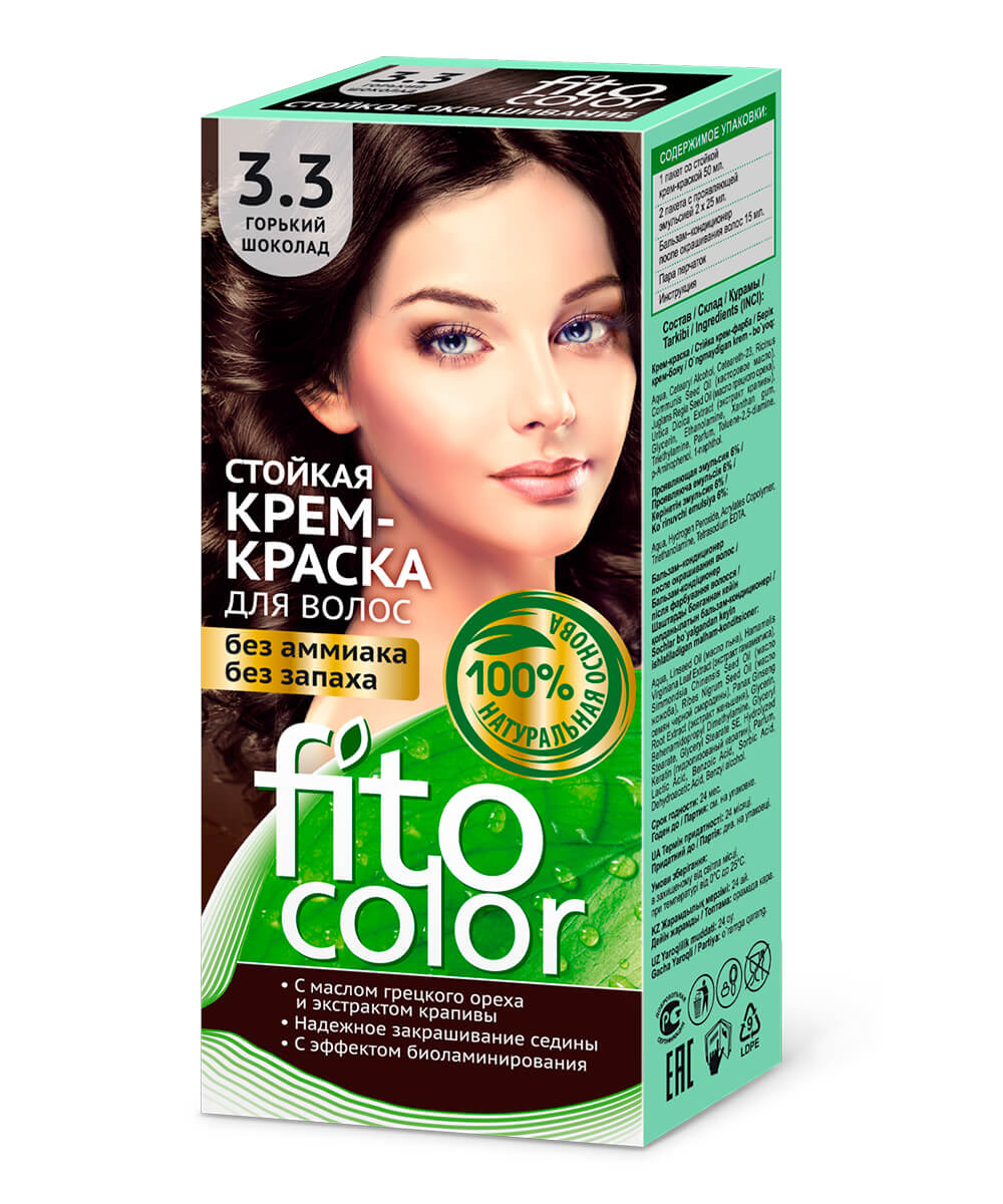  Краска для волос Fitocolor 3.3 горький шоколад