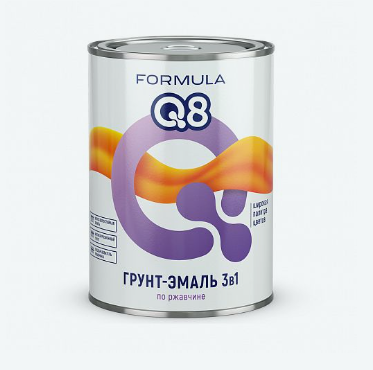 Грунт-эмаль по ржавчине 3в1 0,9л желтая Formula Q8