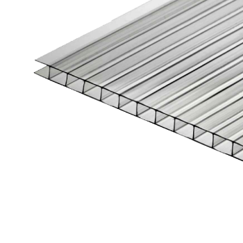 Поликарбонат сотовый прозрачный 2,1м х 6м т.4мм Полигаль ПРАКТИЧНЫЙ (плотность 0,65) - фото