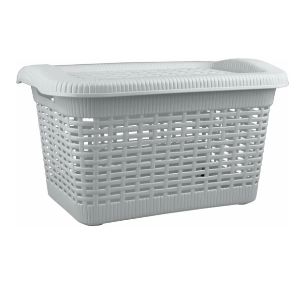  Корзина универс 20л 450*300*250 св.серая с крышкой 431293230