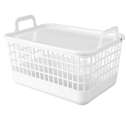  Корзина 12л с крышкой Ково 320*224*210мм белый 435218316