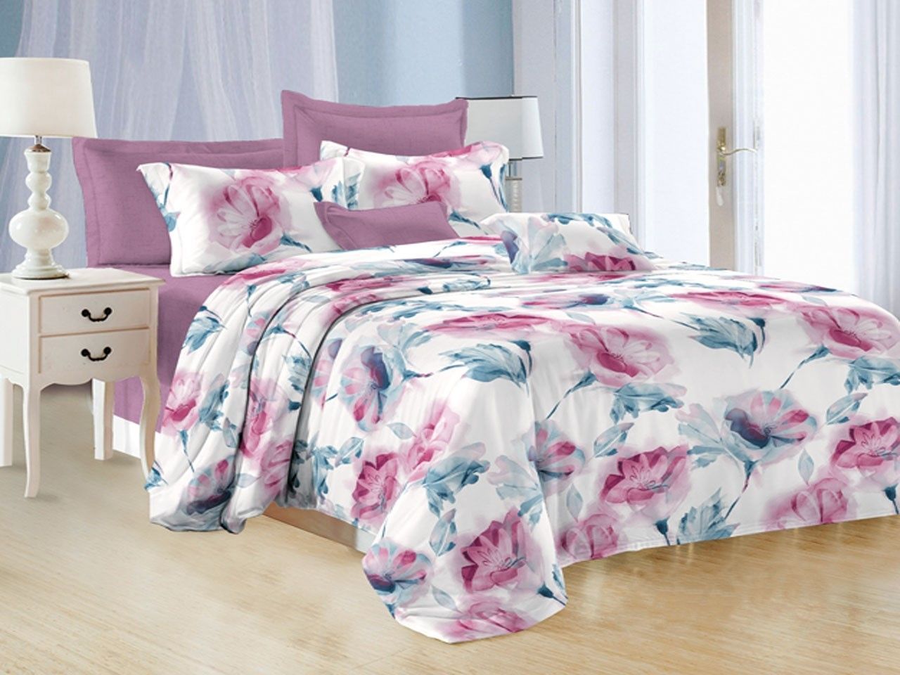  Постельное белье Евро микросатин Satin collection 2139 Творчество