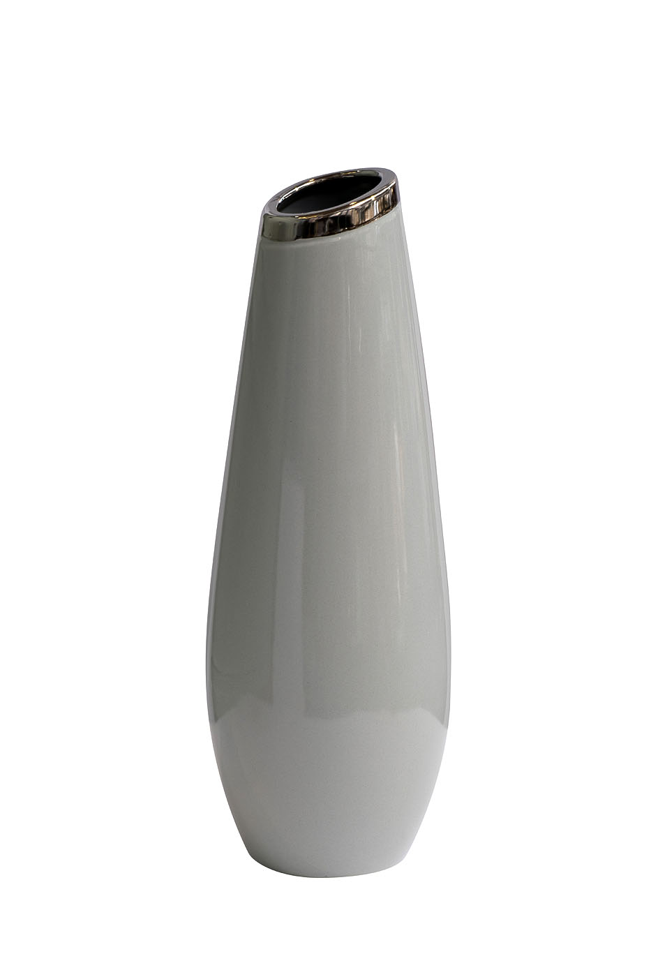  Ваза керамическая серая 12х36см 18H7827S-SER GARDA DECOR