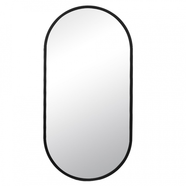  Зеркало настенное овал металл 100х50,5см черный 10050-Zm2