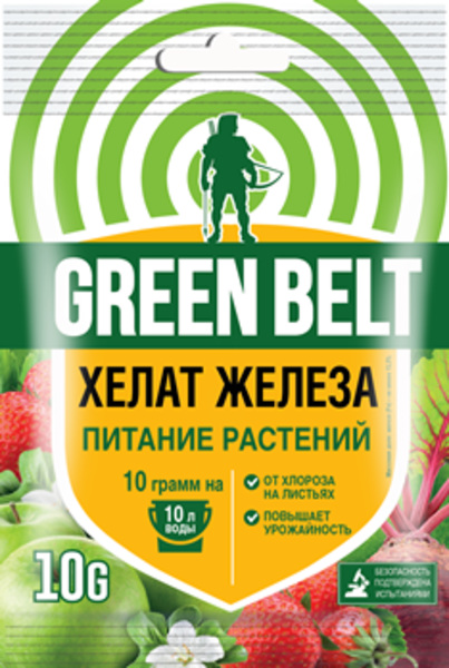  Микроудобрение Хелат железа 10г микроэлемент Green Belt (100)