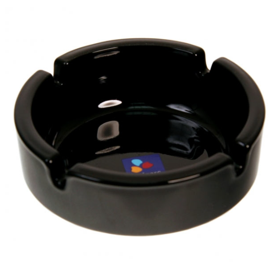  Пепельница Круглая черная D=105мм 12643