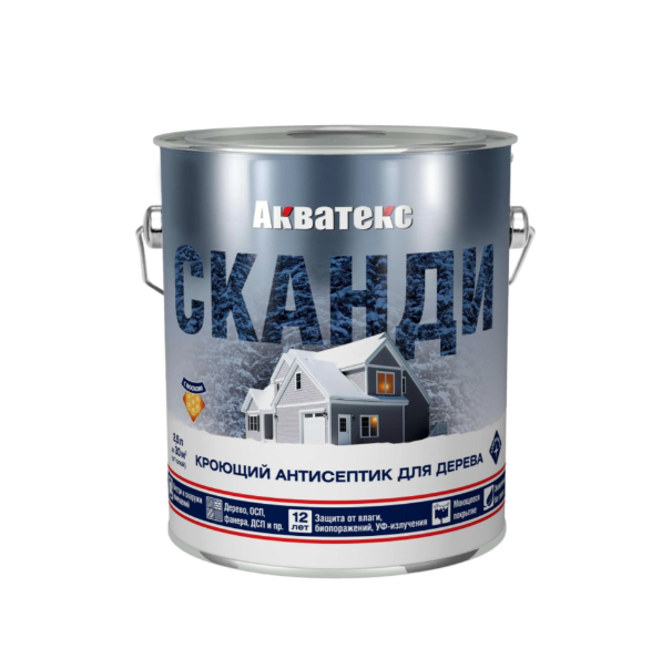  Кроющий антисептик Акватекс Сканди база С 0,75л арт.90153 Рогнеда 