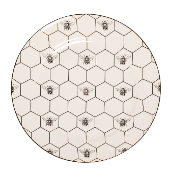  Тарелка обеденная HONEYCOMB пчелки 26см (2) 26FC-TAR-HONEYCOMB-26/1 GARDA DECOR