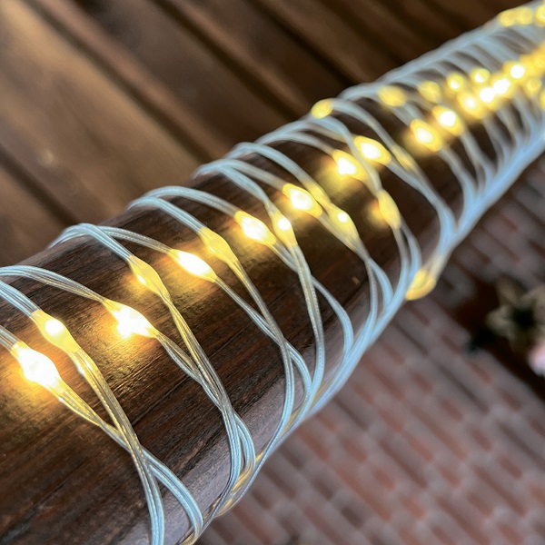  Гирлянда св/д полоса 10м 100LED IP20 тепл.бел/провод прозрачный  ULD-S1000-100/DTA Warm White Uniel