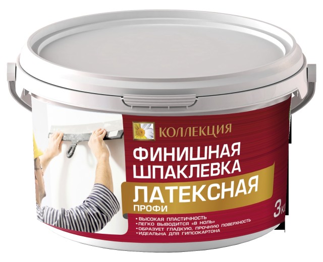  Шпаклевка латексная Коллекция Профи 3кг Ижсинтез Ж (ведро)