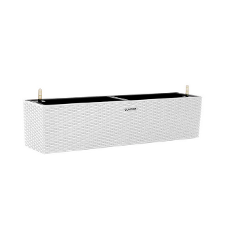  Кашпо 12л прямоугольное Rattan Белый OLA DOM