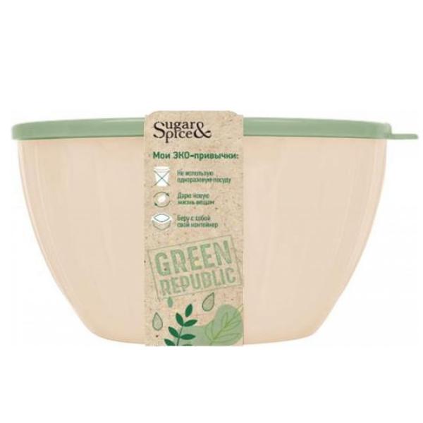  Салатник 1,7л с крышкой лён SE1866GR Green Republic