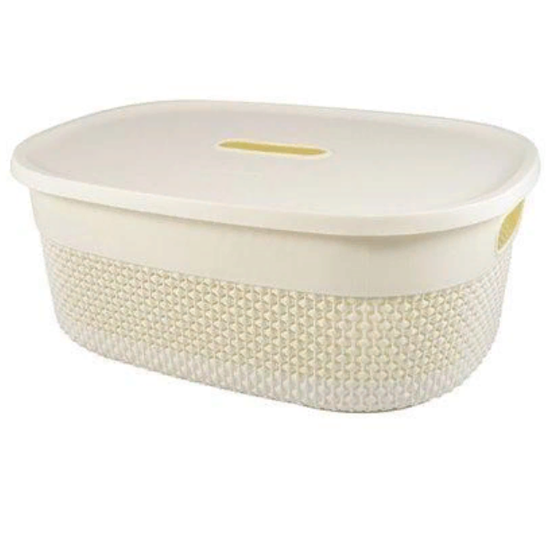  Корзина 12л Oslo для хранения с крыш. молочн PT1332МЛ-12