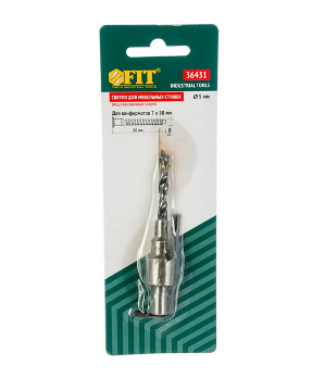  Сверло по дереву 5мм с зенкером 9,5мм (7*50) 36431 Fit для конфирматов