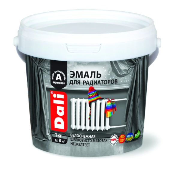  Эмаль для радиаторов акриловая 1л DALI арт.80200 Рогнеда