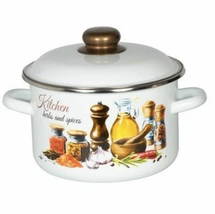  Кастрюля 4л эмалир. Белоснеж Малинка 1RD201M/116422