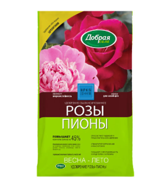  Удобрение для роз и пионов 0,9кг Добрая сила (у12)
