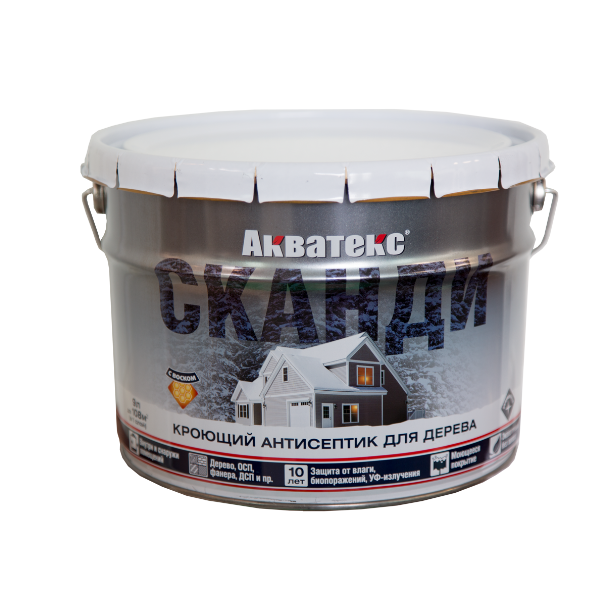  Кроющий антисептик Акватекс Сканди база С 2,5л арт.65107/90154 Рогнеда 