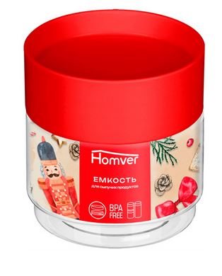  Емкость 0,5л для сыпучих продуктов красный 223146006/0350