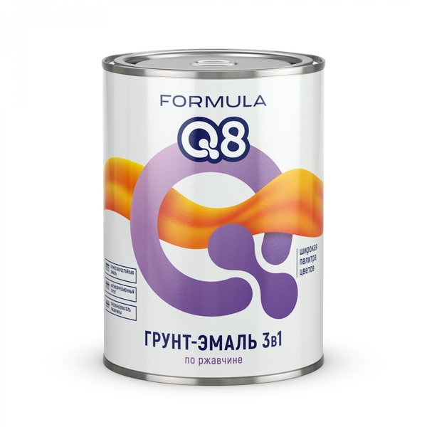  Грунт-эмаль по ржавчине 3в1 0,9л шоколадная Formula Q8