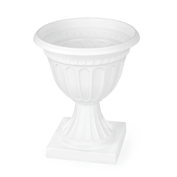  Вазон для цветов пластиковый 12л Олимпия М9068 белый