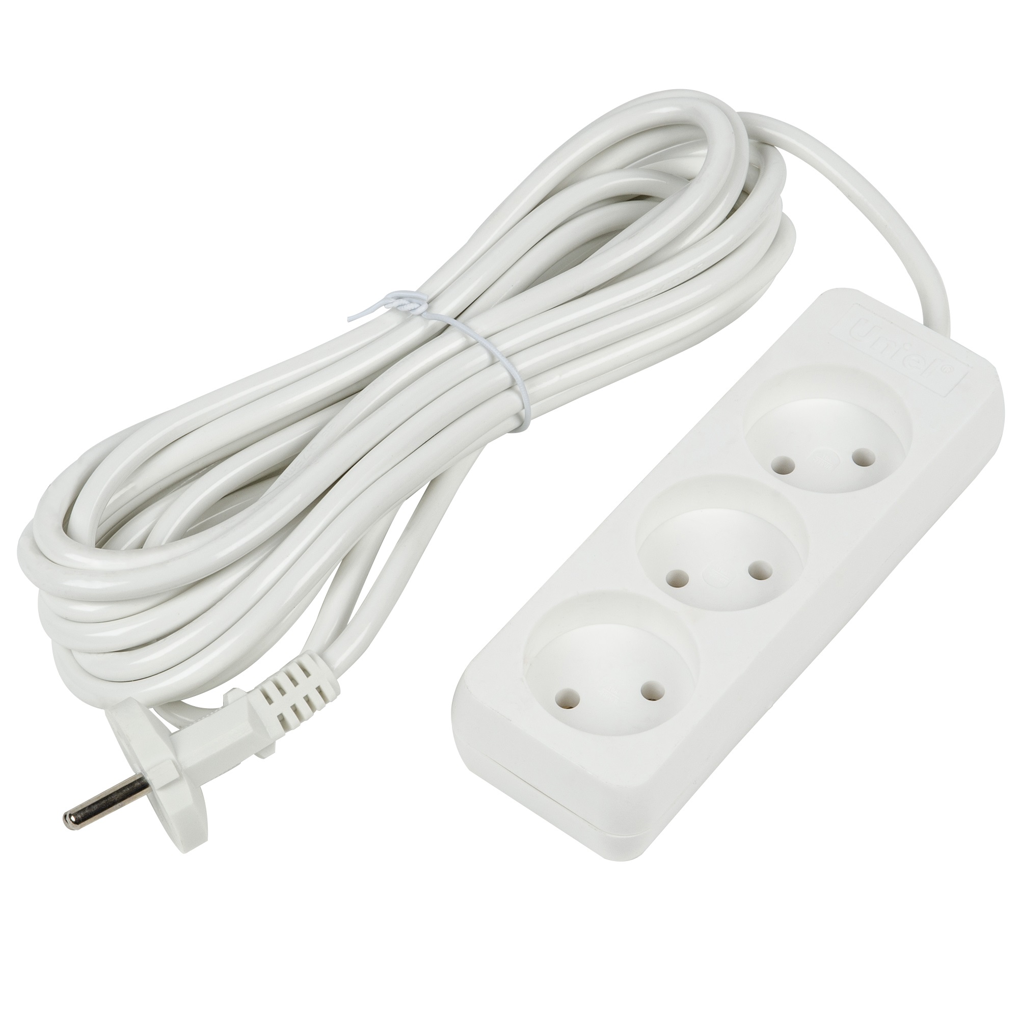  Удлинитель 3-местный 5м б/з Ultra бел S-CU3-5 Uniel UL-00009984