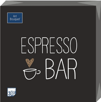  Салфетки бумажн. Art Bouquet 3-х сл 20шт Espresso bar 33х33см