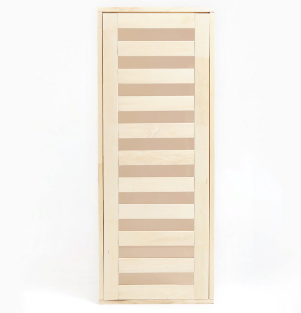  Дверь банная 1,90х0,70 Зебра с остеклением петлями