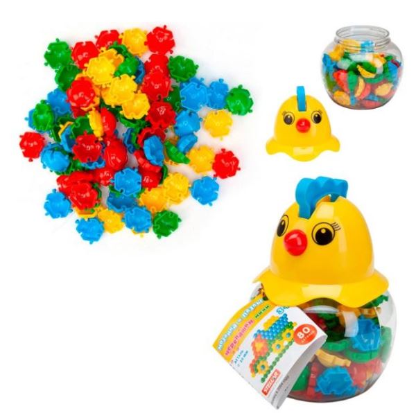  Мозайка d20мм мини пазлы черепашки 80 дет 01045 Стеллар 212-623