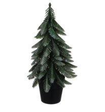  Елка 28см в горшке, с позолотой 021-019