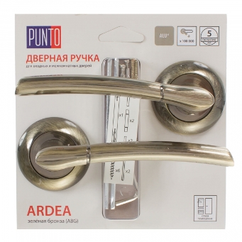  Ручка дверная Ardea TL/HD ABG-6 зел бронза 37571 Punto