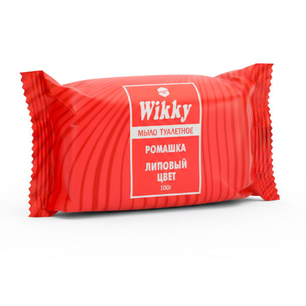  Мыло 100г Ромашка и липовый цвет Wikky