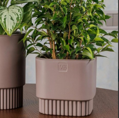  Горшок для цветов 5,5л VipSet с дренажной системой Бостон шоколад