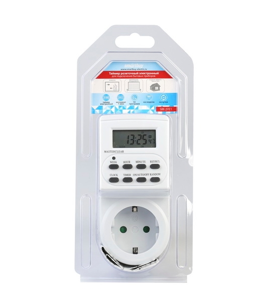  Таймер эл. розеточный недельный 16А Smartbuy SBE-STE1