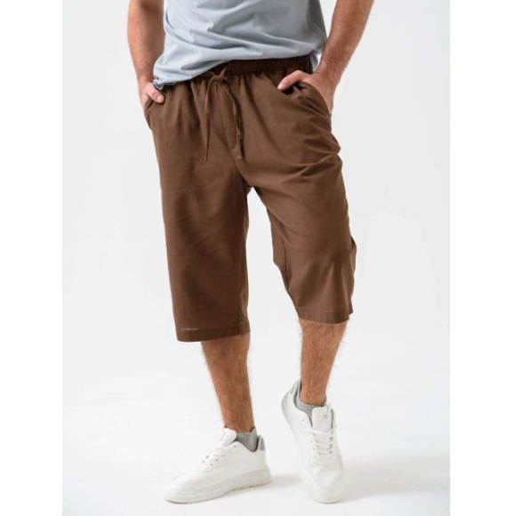  Бриджи муж. Льняные р.50 мокко 2104-П/л