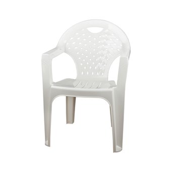 Кресло пласт белое М2608  
