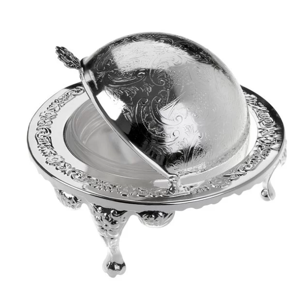  Икорница 14*11,5см с крыш сталь посеребр Queen Anne QA-0/6500/2