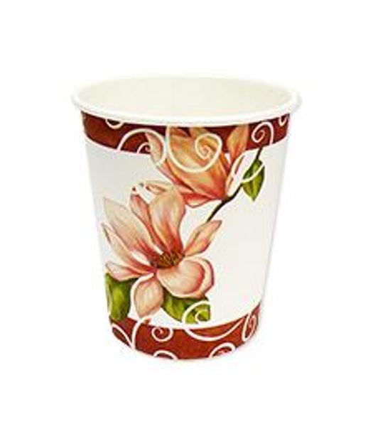  Стакан бумажный роз орхидея 250мл 8шт 40344 Антелла 