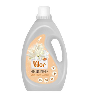  Кондиционер для белья Vilor 1,5л миндаль и бел.цветы 26718