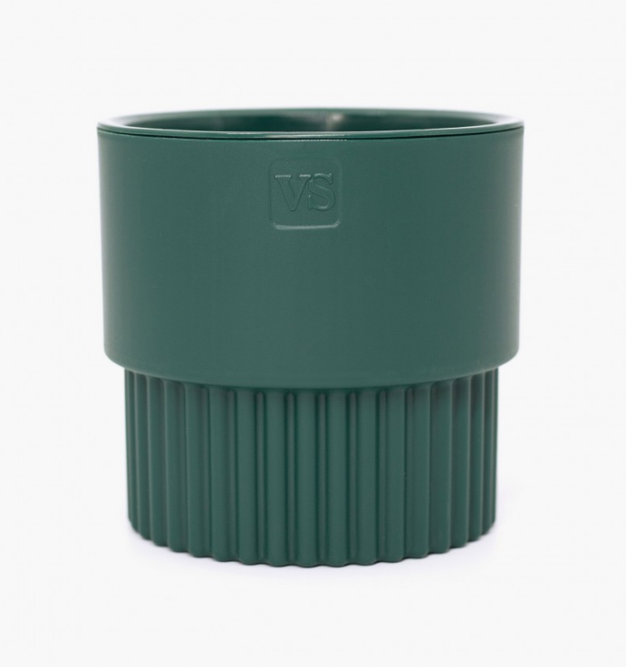  Горшок для цветов 4,5л VipSet с дренажной системой Бостон изумруд цилиндр
