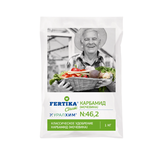 Удобрение Карбамид (мочевина) 1кг (N-46.2%) высоконц. азотн. Фертика (20)  - фото