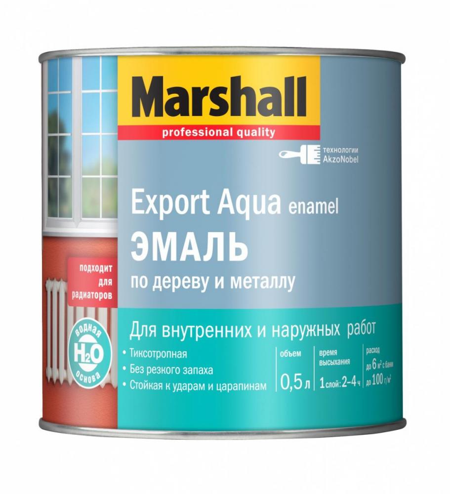  Эмаль Marshall EXPORT Aqua глянцевая белая 2,5л