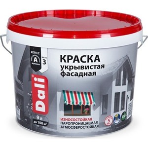  Краска в/д фасадная укрывистая 5л DALI арт.20400 Рогнеда
