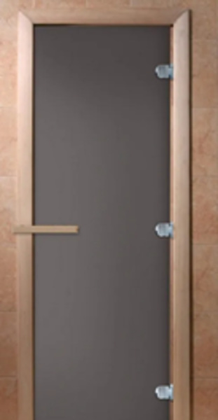  Дверь банная 190*70см Затмение графит мат.стекло DW03236 DoorWood 