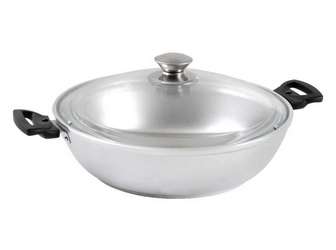  Сотейник 300*85мм КМ-с304 алюм. лит. стекл. крыш. 2съем. плас. ручки