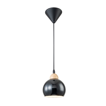  Светильник подвес 40Вт 1*Е27 10178/1S Black/Wood Escada 