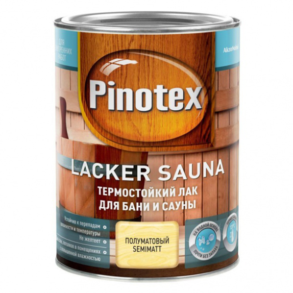  Лак для бани и сауны Pinotex Lacker Sauna 20 п/мат. 1л 